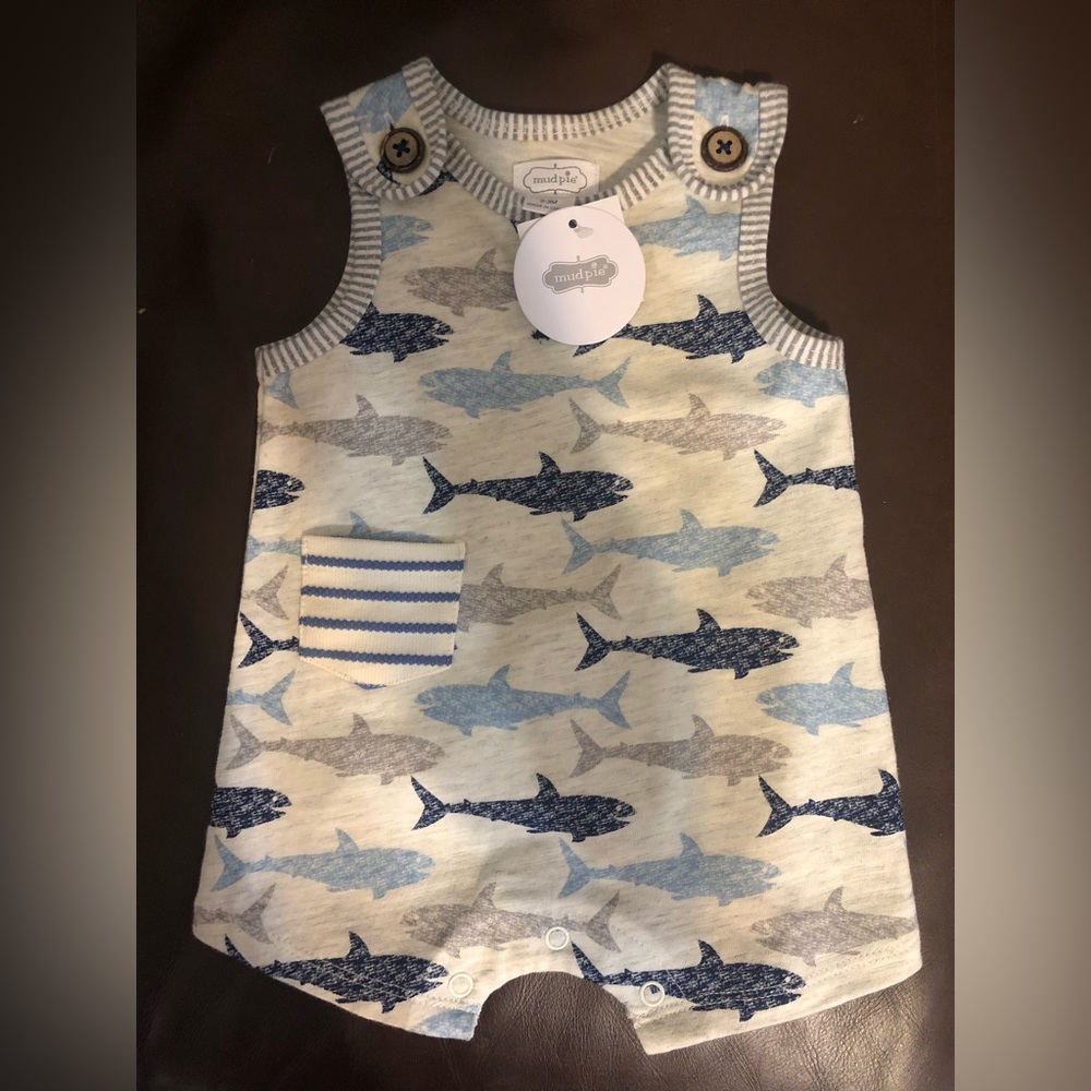NWT Mud Pie 0-3 Month Baby Boy Romper